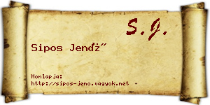 Sipos Jenő névjegykártya