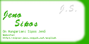 jeno sipos business card